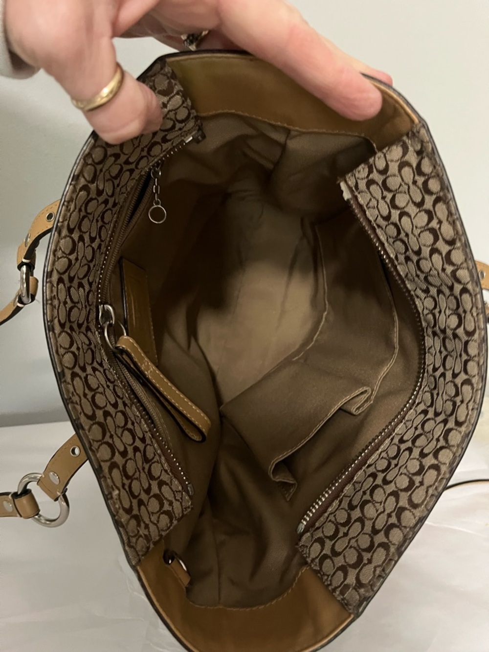 Coach Signature Jacquard Mini C Gallery Tote Bag Y2K - Picture 9 of 13